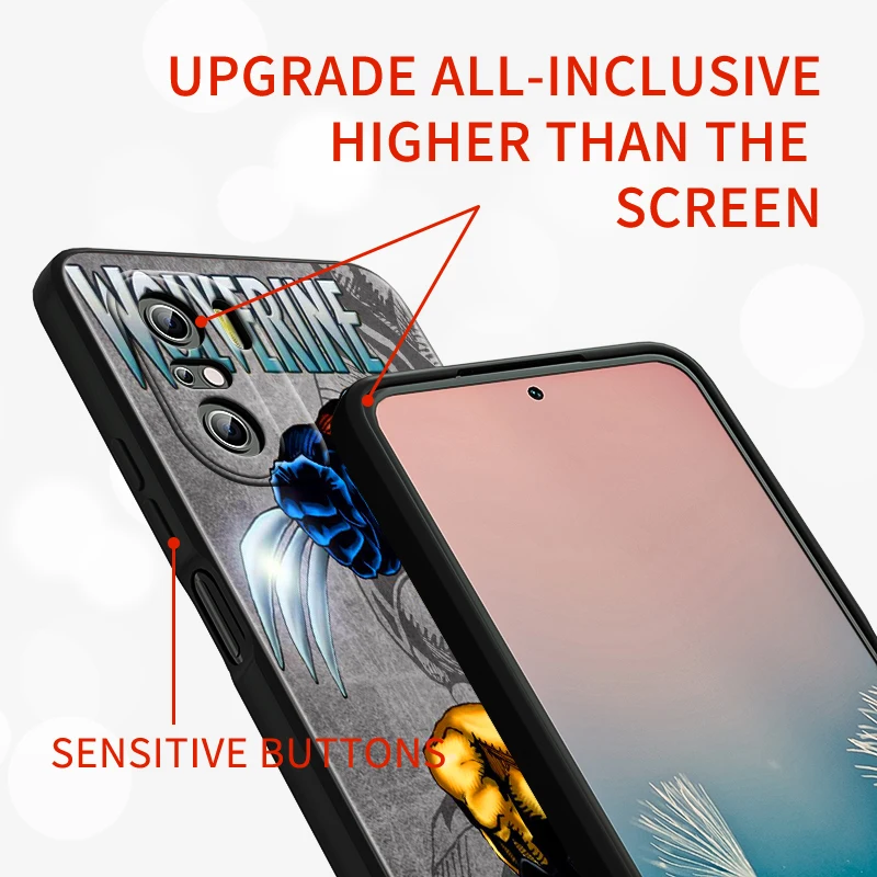 Marvel Mutant Wolverine para Xiaomi Redmi Note 13, 12, 11E, 11S, 11T, 10, 10S, 9, 9S Pro Plus, 4G, 5G, funda negra para teléfono - imagen 4