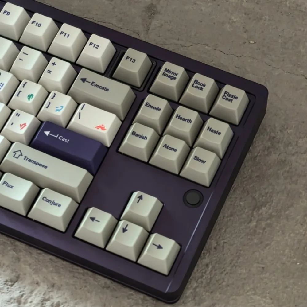 Juego de teclas con tema de libro de hechizos, tapa de teclado personalizada PBT de 176 teclas, perfil de cereza, tapa de tecla de juego para teclado mecánico - imagen 2