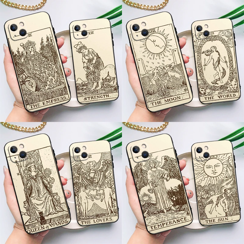 Funda con tarjeta de Tarot, astrología, sol y luna para Huawei Nova Y91 Y61 Y60 Y70 Y72 Y73 Y90 12i 11i 3i 7i 8i 9 10 SE P20 P40 P30 Lite