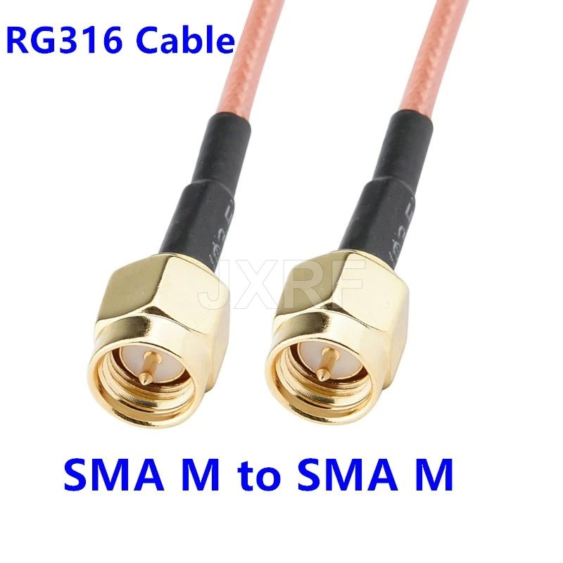 5 uds SMA macho a SMA macho conector RF Cable de extensión Pigtail RG316 Cable de puente coaxial 10cm 15cm 20cm 30cm 50cm 1FT - imagen 2