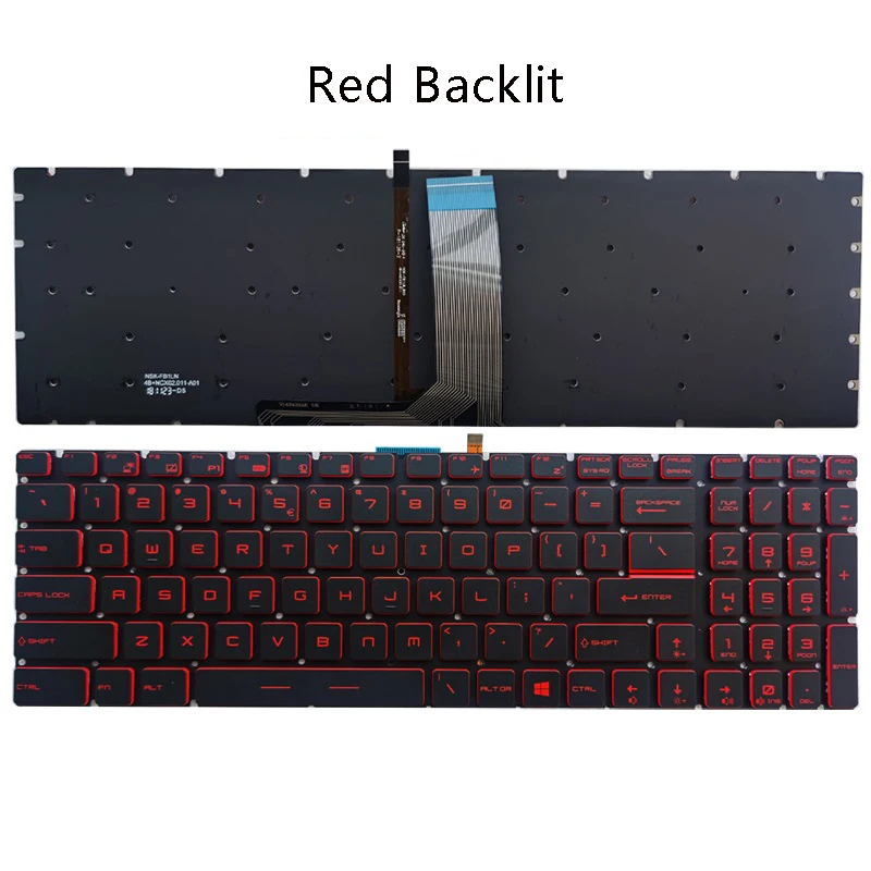 Teclado retroiluminado de EE. UU. Para MSI, GP62, 6QG, GV62, GL62, 6QF, GP62MVR, MS-16J9/reposamanos, Cubierta superior, carcasa C, nuevo - imagen 5