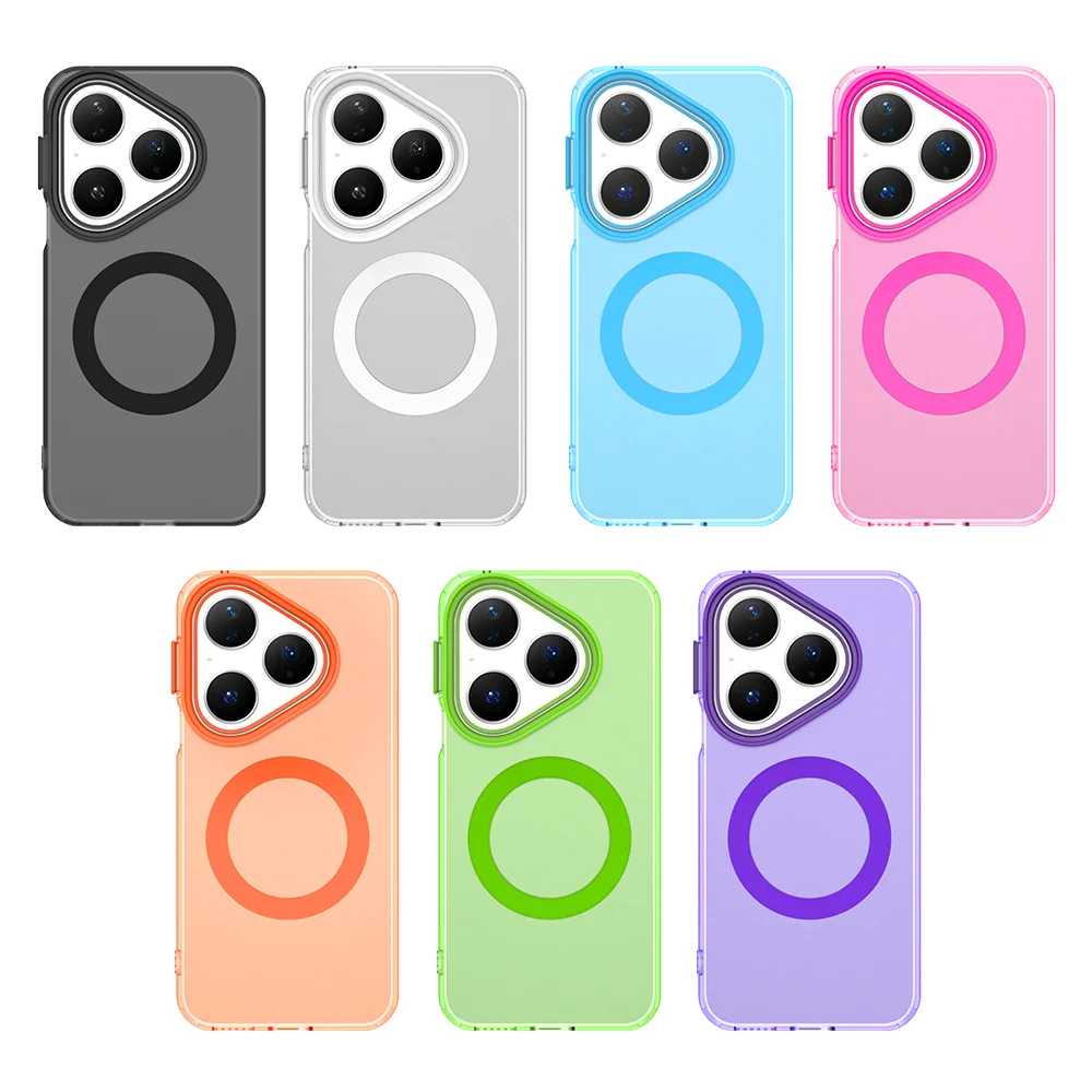 Para Huawei Pura 80 funda magnética de carga inalámbrica Fundas Huawei Pura 80 Pro Coque mate translúcido PC funda de teléfono Pura 80 Pro - imagen 2