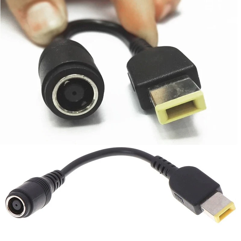 1 unidad de enchufe cuadrado CC para Lenovo a Cable adaptador de fuente de alimentación para portátil Asus Hp Dell convertidor de ordenador portátil 7,4x5,0 4,5x3,0mm - imagen 3