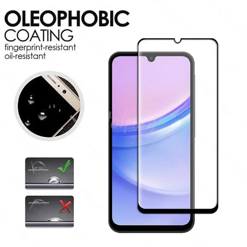 6 en 1 para Samsung Galaxy A15 vidrio templado Samsung A15 A25 A05 A05S Protector de pantalla de vidrio película de cámara Galaxy A15 vidrio - imagen 3
