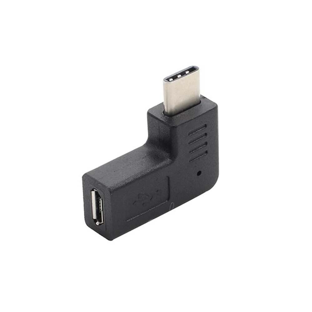 Adaptador Micro USB a Android tipo C con adaptador de flexión izquierda y derecha para adaptador de datos de carga rápida móvil - imagen 4