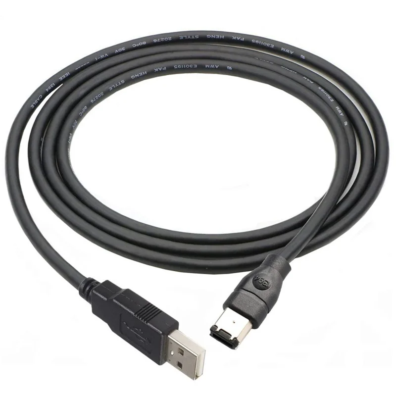 Cable de cobre estándar IEEE400 1394 Firewire USB AM a Pin Cable USB a 1394, Cable adaptador de conexión de tarjeta de sonido de 6 pines, 1,8 m, 3m - imagen 4