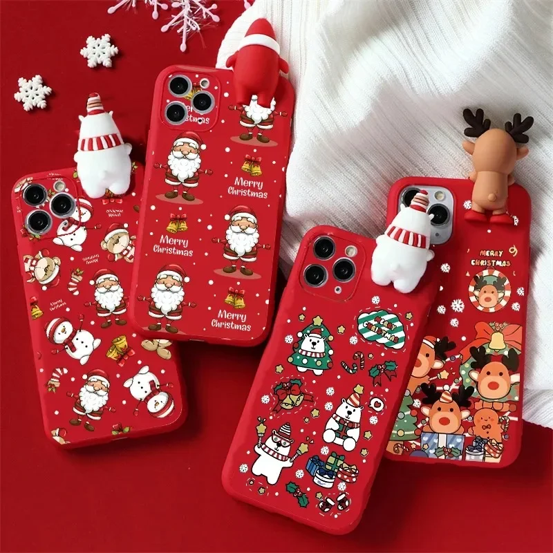 DIY Navidad Santa 3D funda para Redmi Note 14 13 Pro Plus 12 11 10 9 Pro 11s 12s 10s 9s Xiaomi Redmi 14C 13X 13 12 13C 12C cubierta - imagen 2