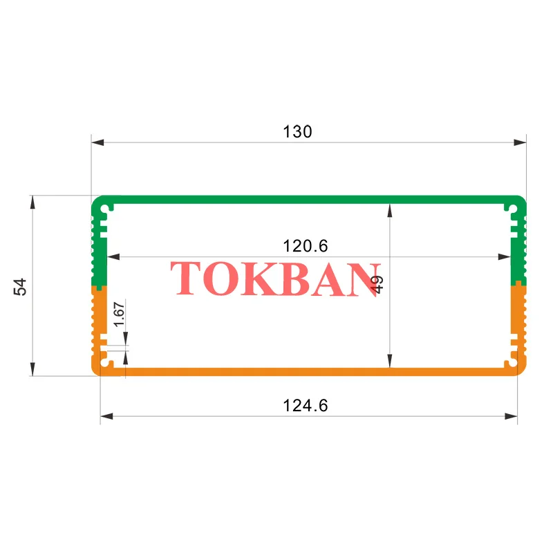 Tokban Audio 1306 131*55*249mm amplificador de potencia de aluminio chasis carcasa DIY auriculares Amp DAC decodificador carcasa - imagen 5