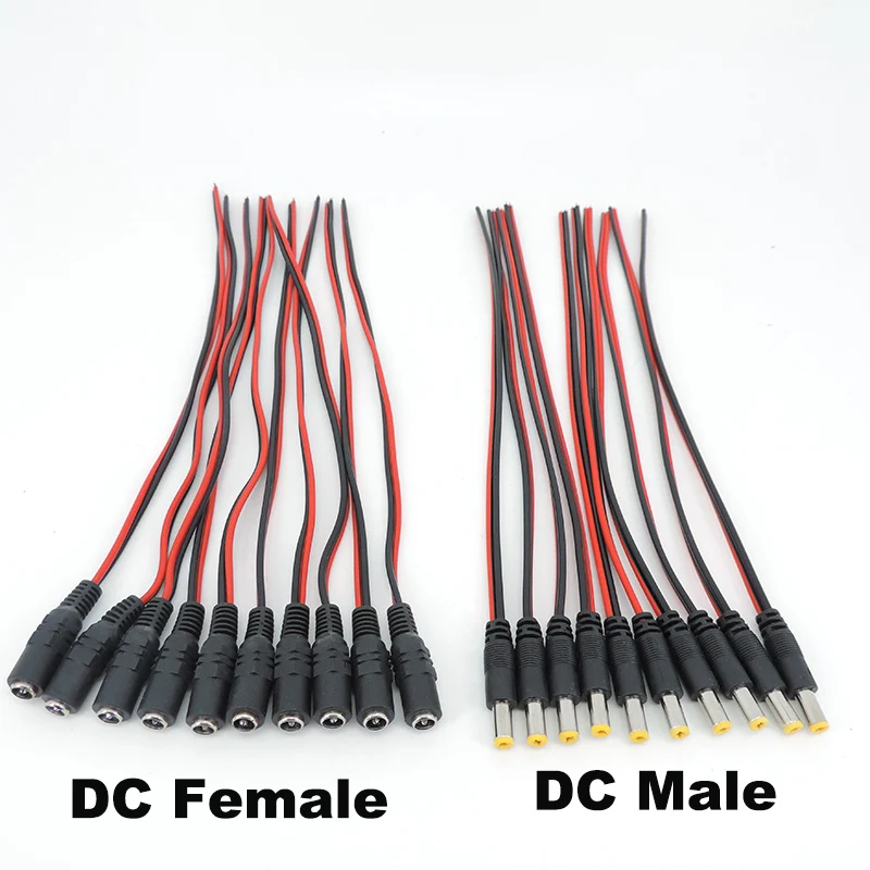 5,5x2,1mm macho hembra enchufe 12V DC Cable flexible conector Jack extensión trasera 24V DC Cable - imagen 5