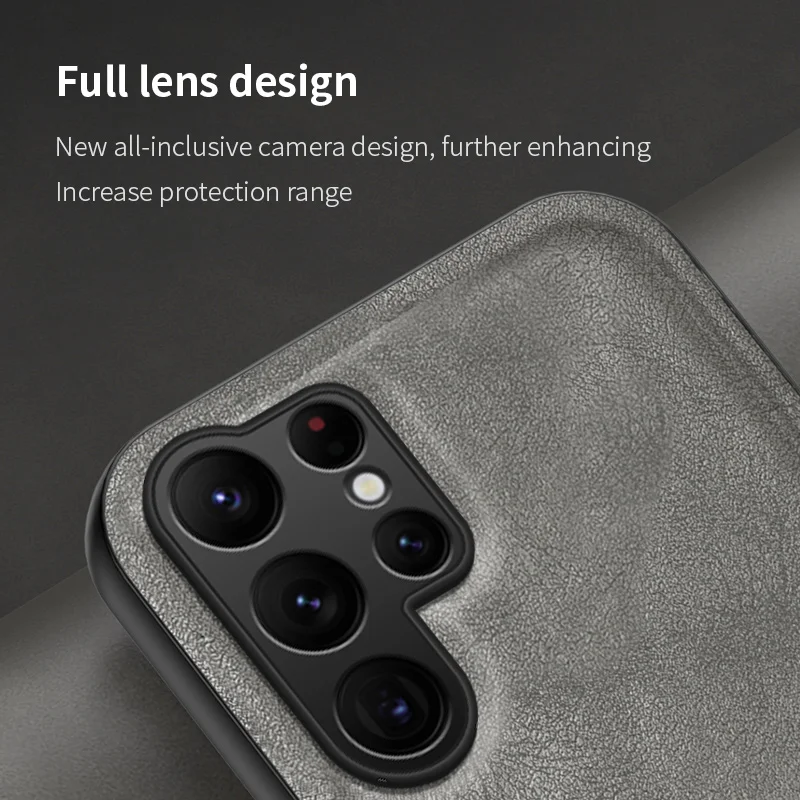 Funda de teléfono de cuero Retro Vintage para Samsung S24, S23 FE, S22, S21 Plus, Note 20, Ultra imán incorporado, cubierta mate de succión de hierro - imagen 4