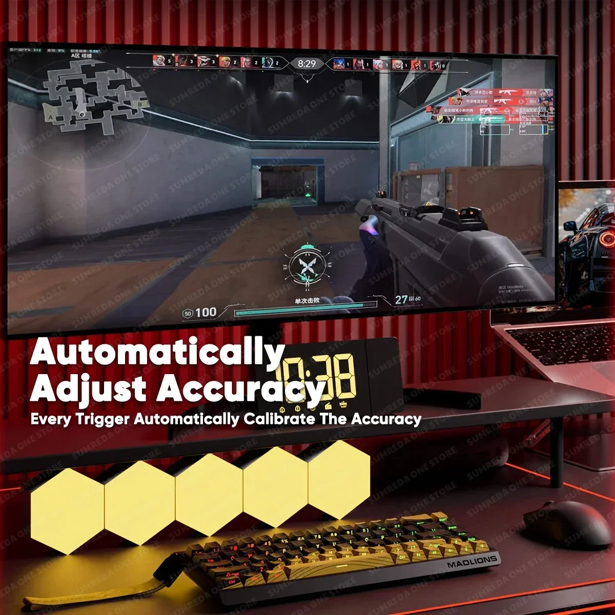 Madlions Mad68 Pro Mad 60he Mad60 Pro Teclado mecánico magnético de aluminio RT 0,01mm 8K tasa de orinar 128K teclado de velocidad de escaneo - imagen 4