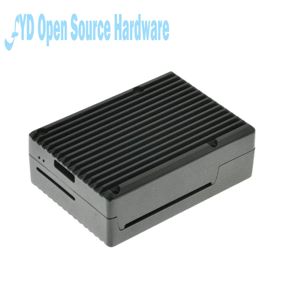 Carcasa de aluminio para Raspberry Pi 4B, carcasa de Metal con almohadilla térmica, disipador de calor, refrigeración pasiva - imagen 3