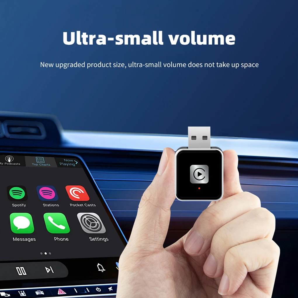 Adaptador portátil CarPlay Android Auto A2A 2 en 1 adaptador inalámbrico de caja de reproducción de coche Android Auto con cable a adaptador inalámbrico - imagen 3