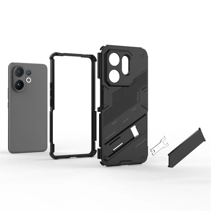 Para ViVo V60 Funda ViVo V60 T4 Pro Funda estilo Punk soporte protector de parachoques duradero Fundas protectoras traseras para teléfono en ViVo T4 Pro Funda - imagen 5