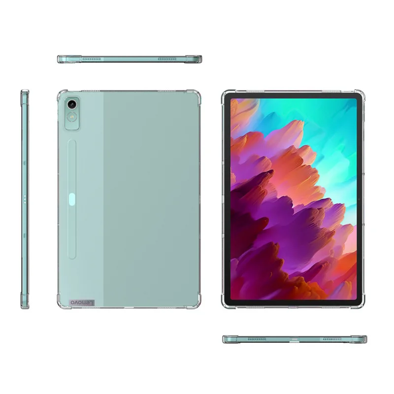 Lenovo Xiaoxin Pad Pro 12.7 인치 에어백 소프트 TPU 케이스 Xiaoxin Tab P12 2023 투명 실리콘 타블렛 커버 용 투명 커버 - imagen 4