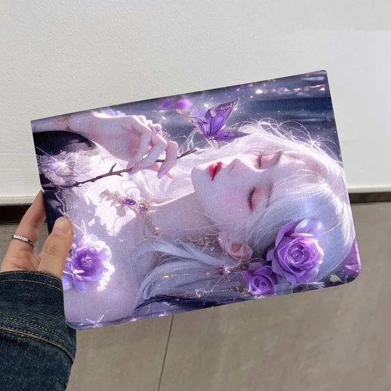 Hermosa chica de Anime para Xiaomi Redmi Pad 2 4 5 6 6S 7 7S SE Pro Ultra Max 14 11 12,4 11,2 12,5 pulgadas funda para tableta - imagen 3