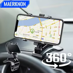360 °   Soporte Universal de rotación para salpicadero de coche, soporte de navegación GPS portátil para iPhone, Samsung, Xiaomi, soporte para teléfono inteligente para coche