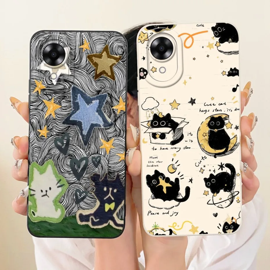 Nueva funda de teléfono de moda para OPPO A17K A17 fundas de silicona suave para Oppo A17 A17K CPH2471 CPH2477 cubiertas a prueba de golpes parachoques - imagen 4