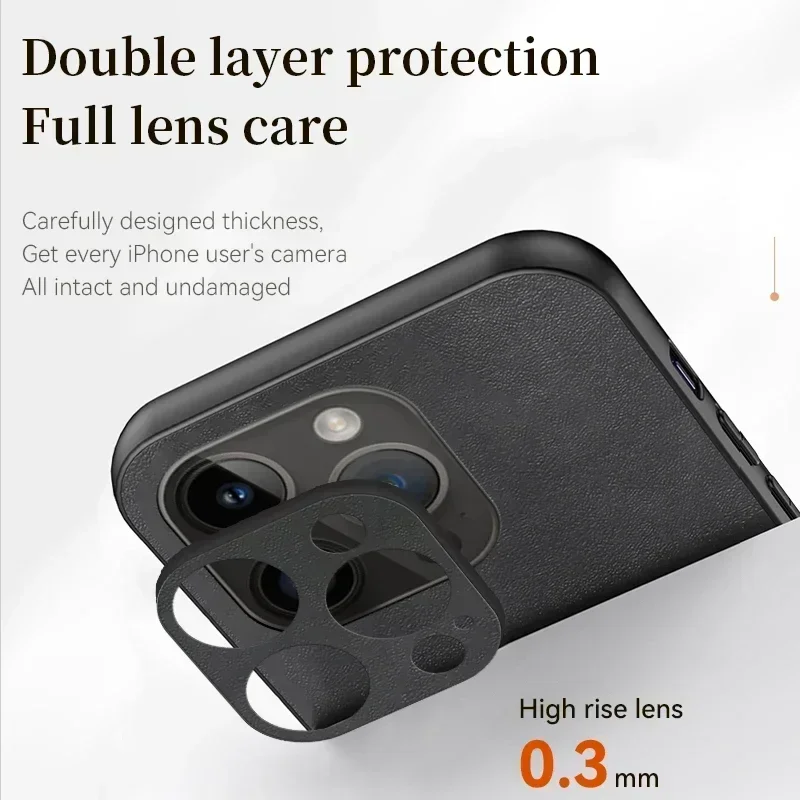 Funda de teléfono de negocios de lujo para Tecno Spark 20 20C, cuero de oveja, todo incluido, lente trasera - imagen 4