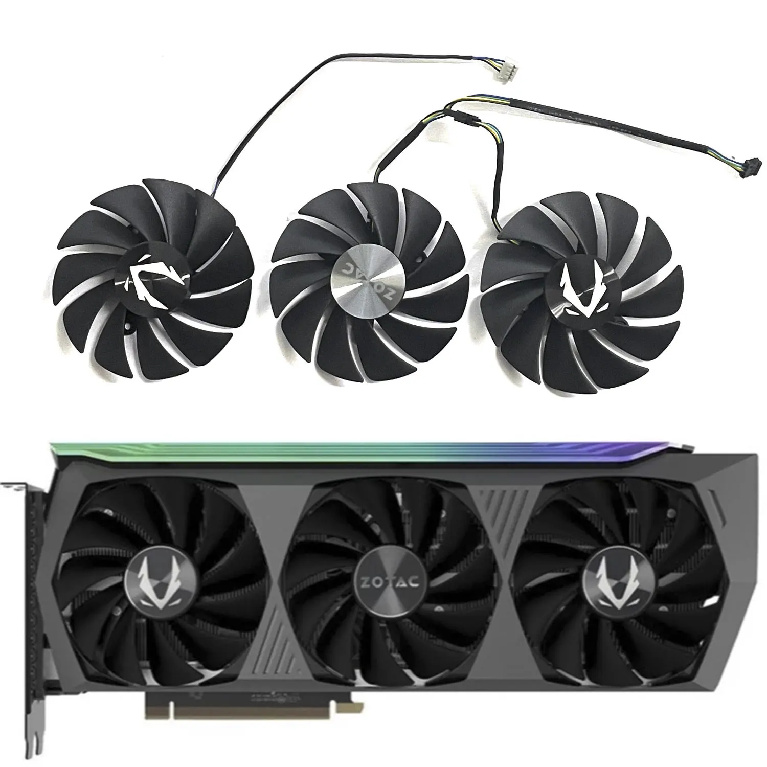 89MM 4PIN GA92S2U CF9015H12S RTX3090 ventilador GPU para ZOTAC GAMING GEFORCE RTX 3070TI 3080 3080TI 3090 AMP ventilador de refrigeración de tarjeta de vídeo - imagen 2