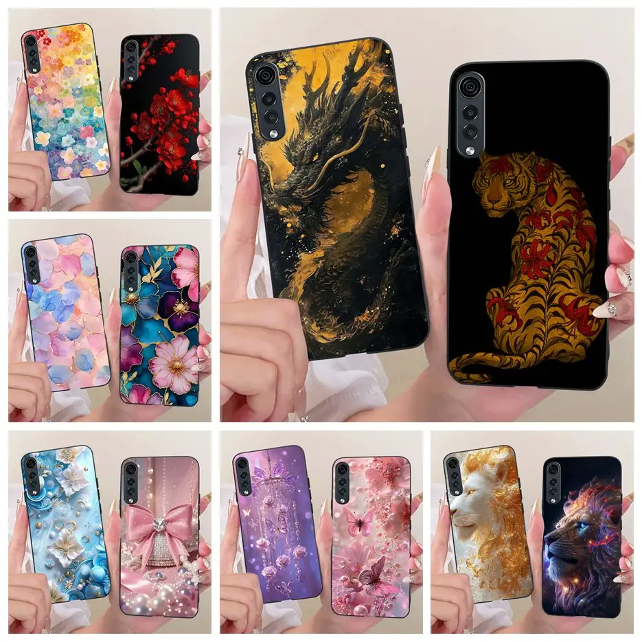 Para LG Velvet 5G funda LM-G900N Cool Dragon Tiger funda pintada suave TPU funda de teléfono para LG Velvet 5G UM LGVelvet contraportada Coque