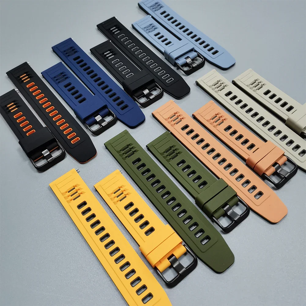Correa de silicona de 22mm para Zeblaze Vibe 8/7/7Pro, Correa de reloj para Zeblaze Stratos 4/3/2 Ultra Btalk 3 Plus, pulsera de repuesto - imagen 2