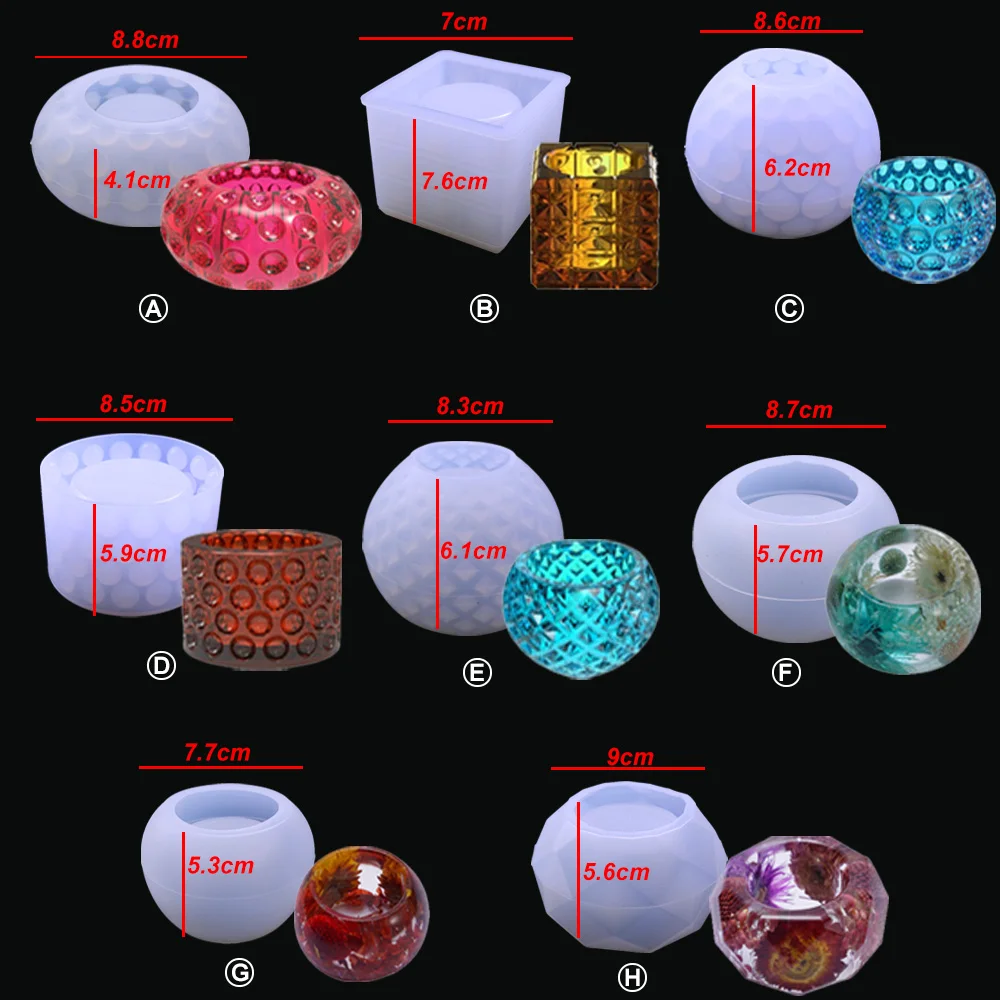 Candelabro transparente hecho a mano para tienda de una mejor vida, maceta de silicona suave para plantas, moldes de yeso y cemento, decoraciones para el hogar, 1 ud. - imagen 3