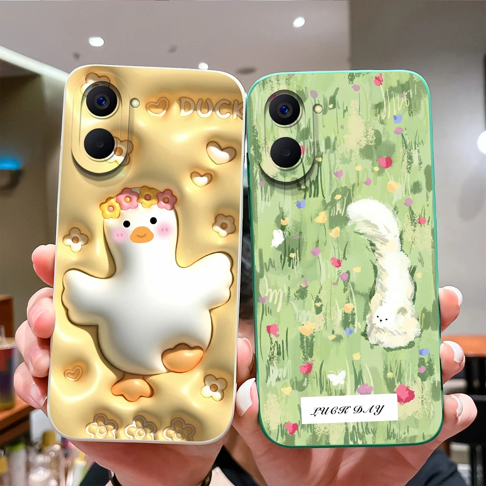 Para Realme V20 V30 V30T funda de teléfono diseño de moda cubierta trasera de silicona líquida suave para Realme V 20 30T parachoques de protección de cámara - imagen 5