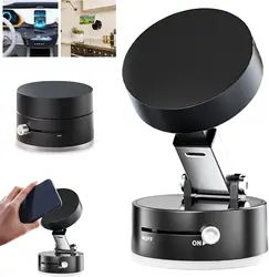 Mini soporte de ventosa magnético de doble cara al vacío, soporte plegable para teléfono perezoso de cocina para iPhone y teléfono inteligente Android