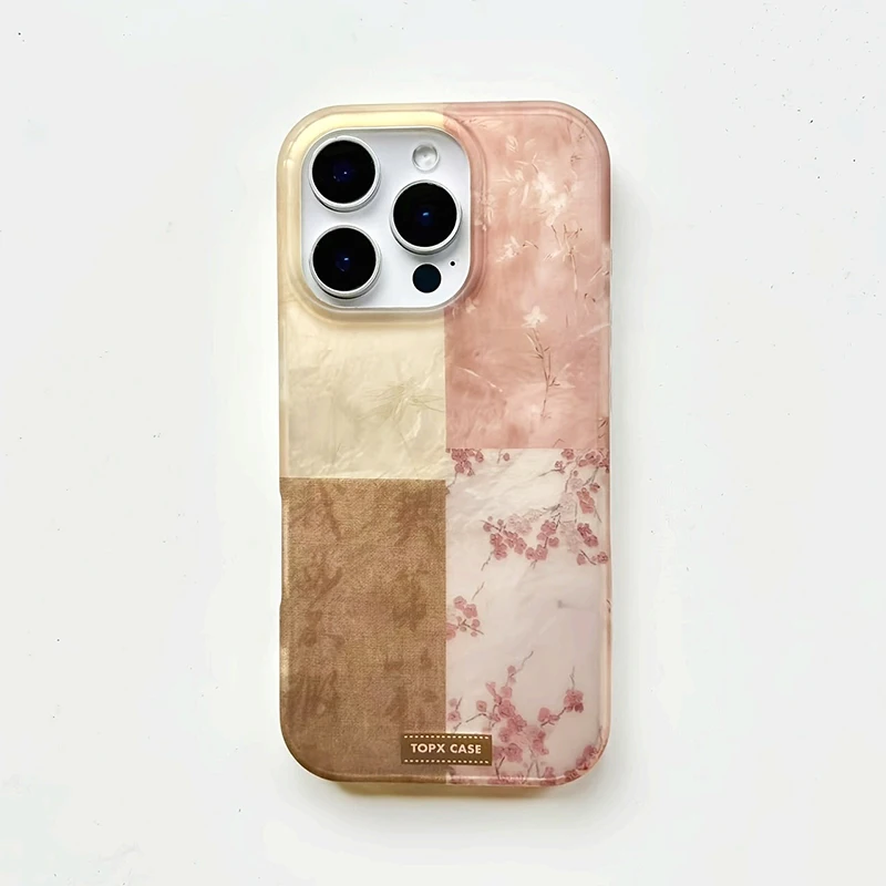 Funda de teléfono con estampado de flor de ciruelo y caligrafía de orquídeas de estilo Vintage para iPhone 16 15 14 13 12 11 Pro Max X XS 7 Plus, funda de silicona - imagen 2