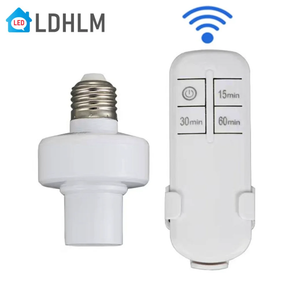 LDHLM Control remoto inalámbrico E27 portalámparas para bombillas LED portalámparas Kit de interruptor de luz inalámbrico AC180-250V