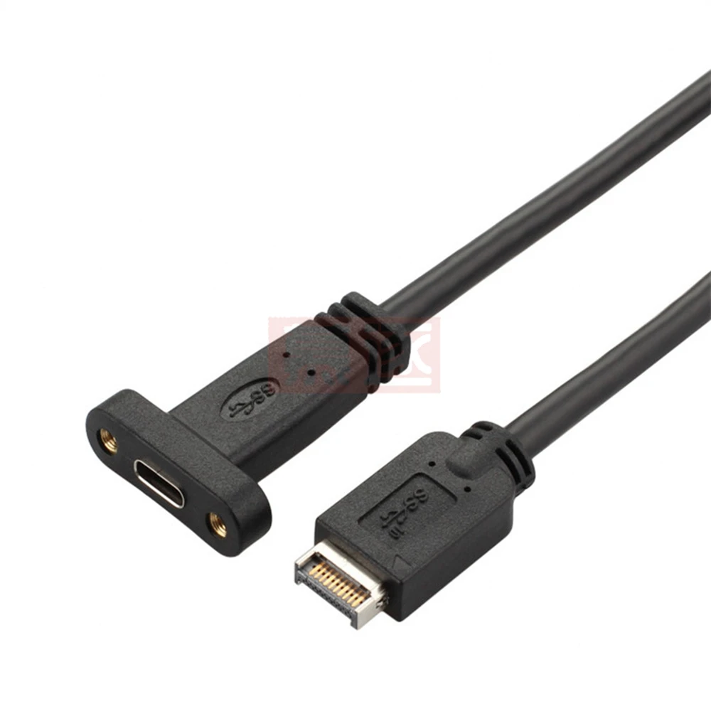 USB3.1 USB 3.1 Cabecera del panel frontal tipo E tipo E a USB-C tipo C Cable de extensión hembra con tornillo de montaje en panel - imagen 4
