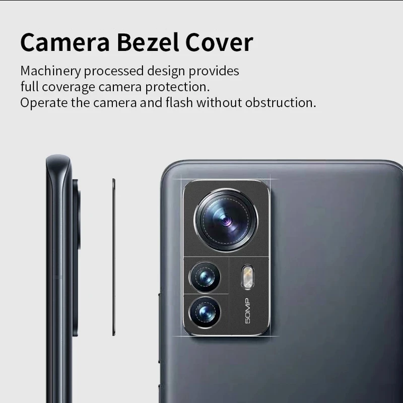 Lente de cámara de Metal 2022 para Xiaomi 12 Pro 12X, anillo protector sin cristal para Xiaomi Mi 12, funda de película - imagen 3