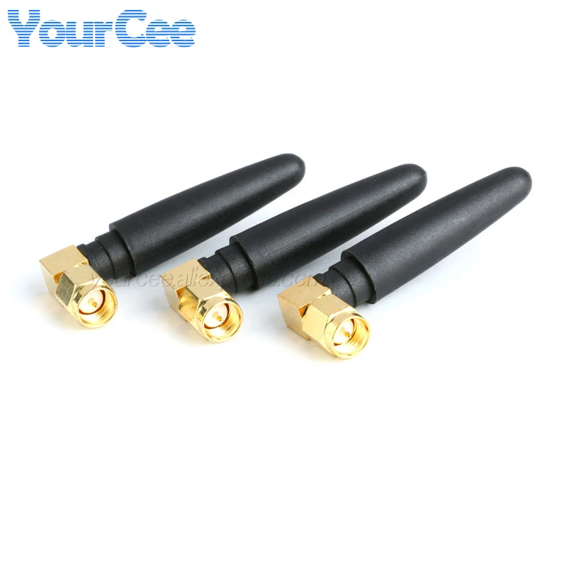 2 uds/1pc GSM GPS 2,4G 433M antena inalámbrica Omni 50mm antena de Radio SMA macho ángulo recto 3dBi ganancia módem GPRS/GSM/DTU conector - imagen 4