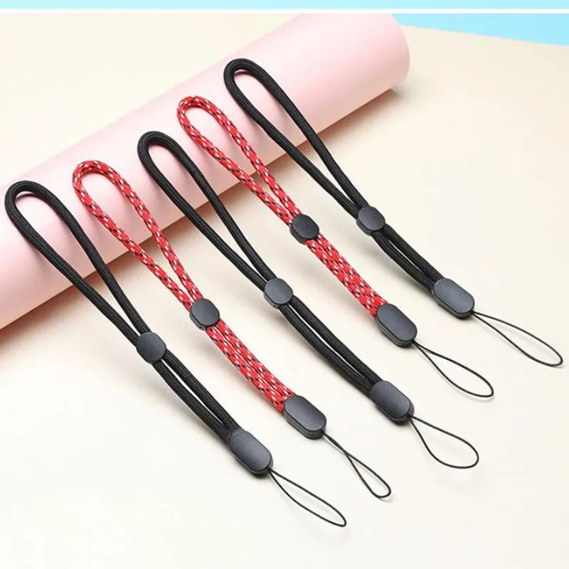 10 Uds correa de muñeca de mano cordón, correas de muñeca de nailon ajustables llavero cadena para soporte de funda de teléfono móvil, cámara, USB, insignia - imagen 2