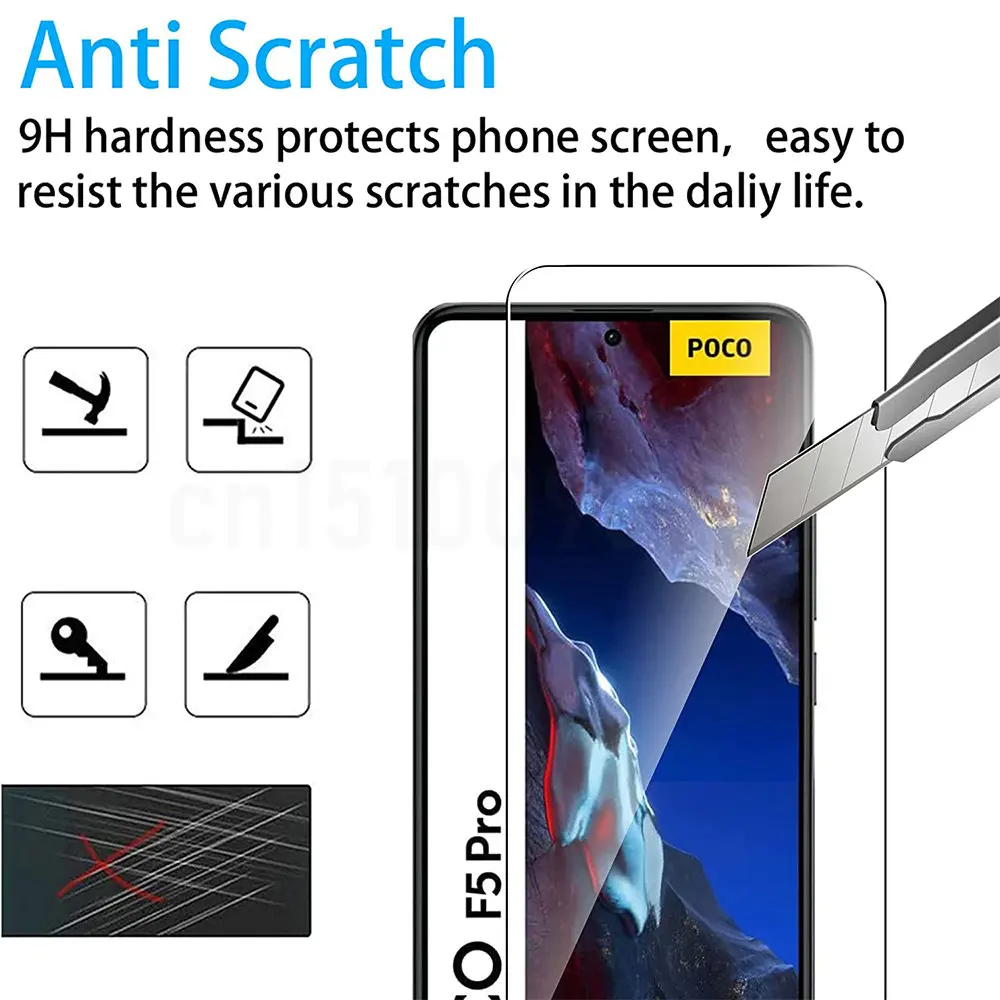 Vidrio templado 2.5D 9H para POCO F5 Pro Protector de pantalla película de lente de cámara para Xiaomi POCOF5 F5Pro - imagen 4