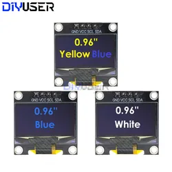 DIYUSER Pantalla OLED SSD1306 0,96” para Arduino I2C SPI
