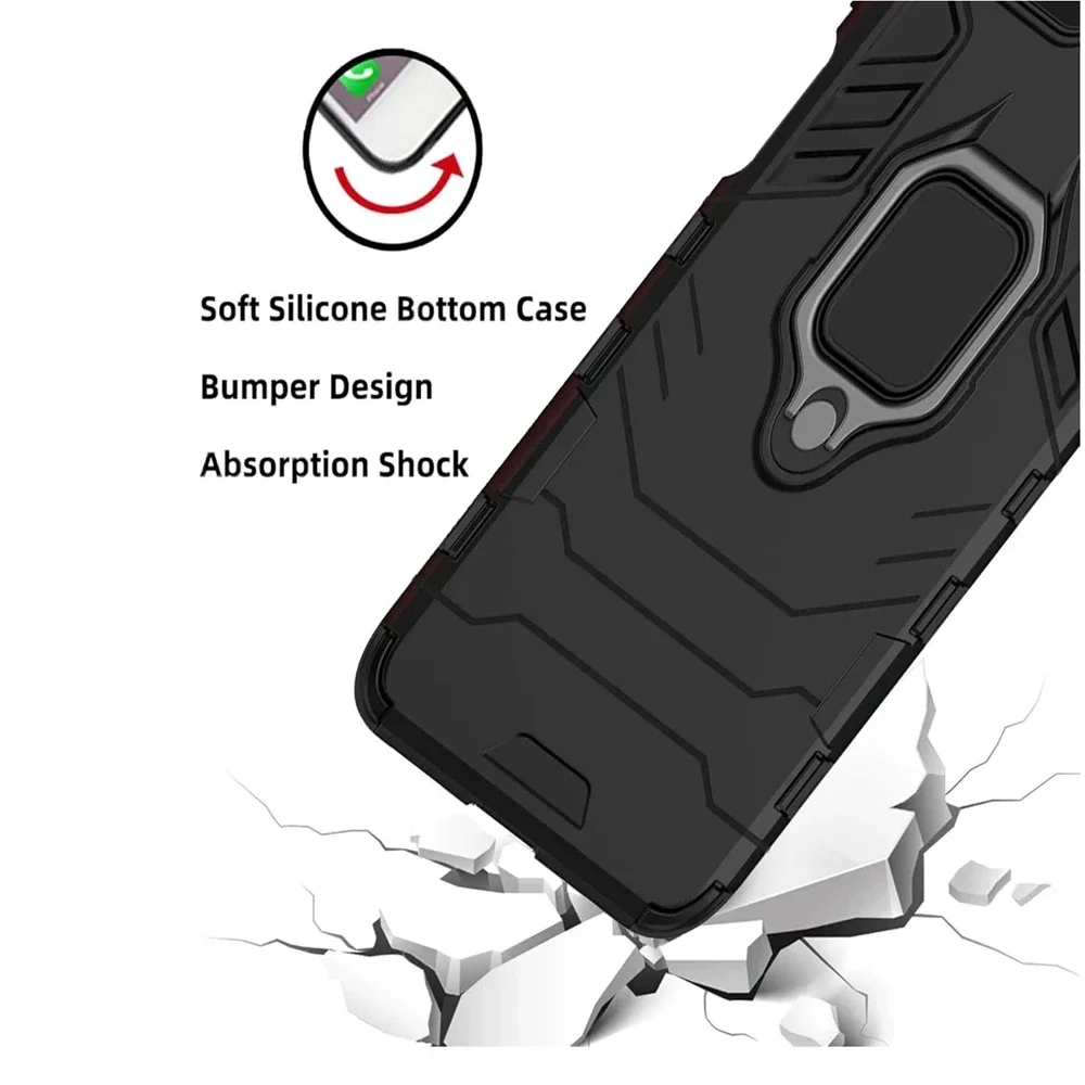 Funda con soporte para Xiaomi Poco F7 Ultra F7 Pro 5G, funda con soporte de anillo, soporte magnético, Fundas Coque - imagen 5