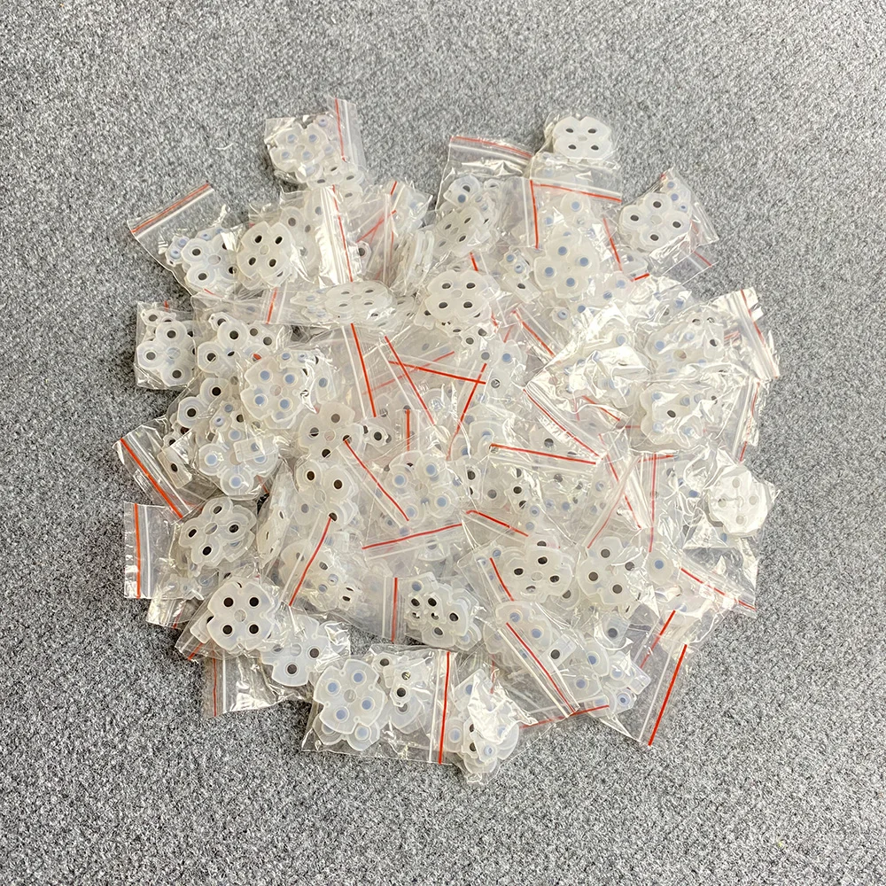 50-100 juegos de almohadillas de goma conductoras de silicona para controlador PS4, pieza de repuesto de reparación de botones para PS 4 - imagen 2