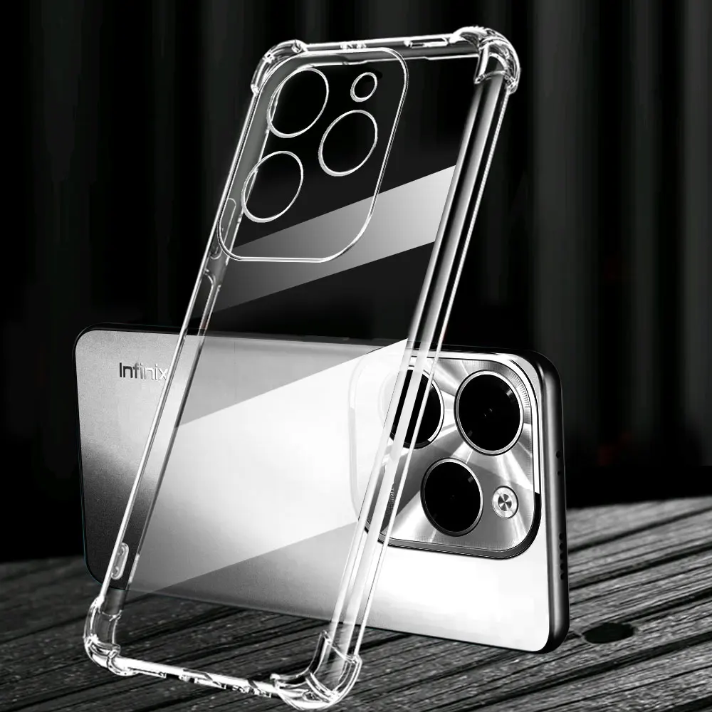 Funda de teléfono Airbag a prueba de golpes para Infinix Hot 40i 40 Pro, funda de silicona suave transparente para Infinix Hot 40 Pro, funda trasera - imagen 4