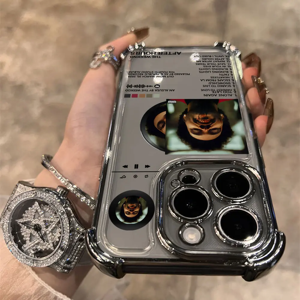 The Weeknd nuevo álbum de carteles funda de teléfono chapada en caliente para iPhone 16e 15 14 13 12 11 Pro Max X XR XSMax 7 8 6 Plus Airabag anticaída - imagen 3