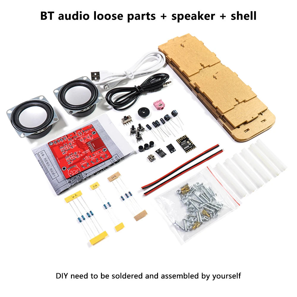 Kit de Altavoz Bluetooth DIY, proyecto de soldadura, Mini amplificador de sonido estéreo para el hogar, Kits electrónicos para práctica de soldadura, USB