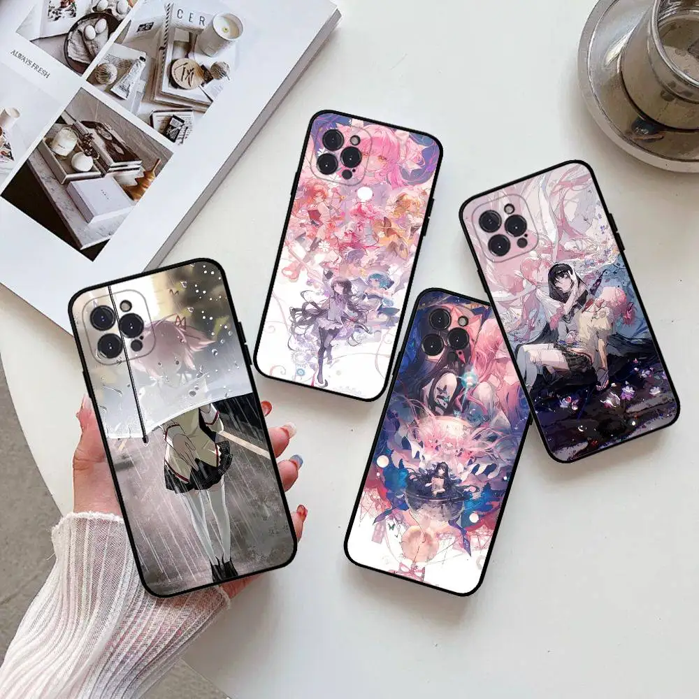 Funda de teléfono Puella Magi Madoka Magica para iPhone 16 15 14 13 12 Mini 11 Pro XS Max X XR SE 6 7 8 Plus, funda de silicona suave - imagen 2