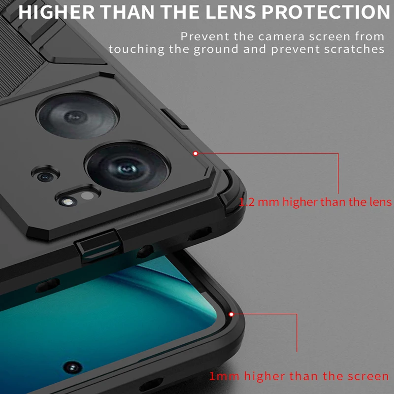 Funda a prueba de golpes para Xiaomi 13T Pro Mi 13 Lite, funda protectora para Redmi Note 12 12S 12C POCO F5 X5 M5S C65 F6 M6 X6 Pro - imagen 4