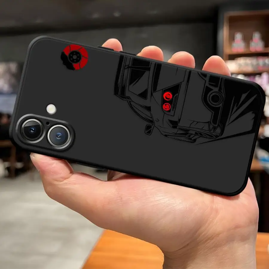 Funda de teléfono suave negra con dibujos animados para iPhone 13 12 11 17 Pro Max 17Air XR XS Max 7 8 15 16 14 Plus - imagen 3