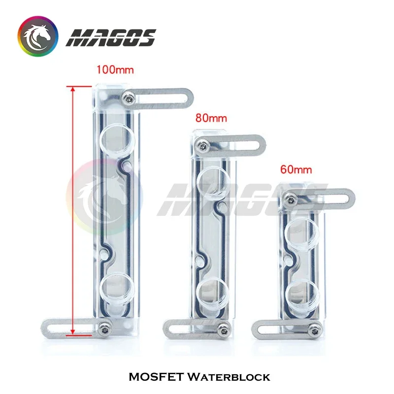 Enfriador MOSFET multiusos, 6CM, 8CM, 10CM, VGA, MOS, bloque de agua, disipador de calor para placa base, fuente de alimentación, tarjeta gráfica, refrigeración GPU - imagen 2