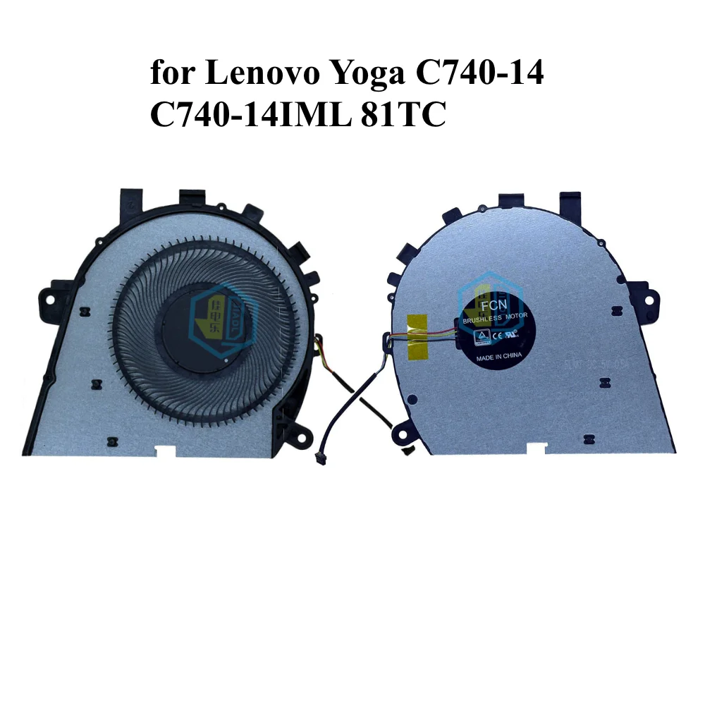 Ventilador de refrigeración para ordenador portátil de 14 pulgadas para Lenovo Yoga C740 81TC Series C740-14IML ventilador enfriador de CPU radiador AT1FG001VV0 DFS 2001054 A0T FLMT - imagen 2