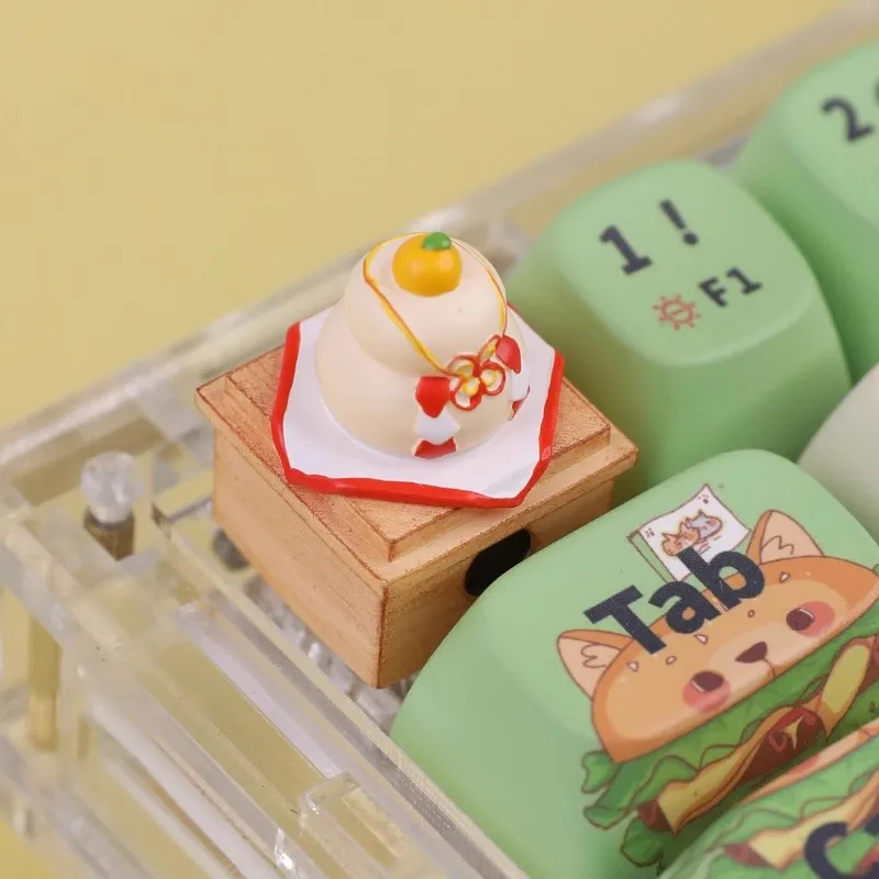Teclas de pastel de espejo japonés kawaii, teclas personalizadas de resina DIY ESC hechas a mano para teclado mecánico, tapa de llave personalizada - imagen 2