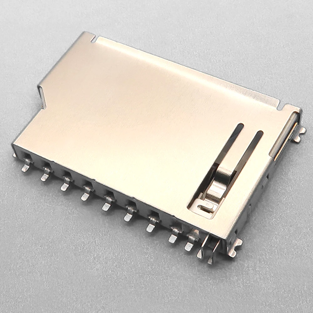 Soporte para tarjeta de memoria SD, 10 piezas, parche para tarjeta corta SD, no autoelástico, SMD, resistente a altas temperaturas, carcasa de cobre - imagen 3