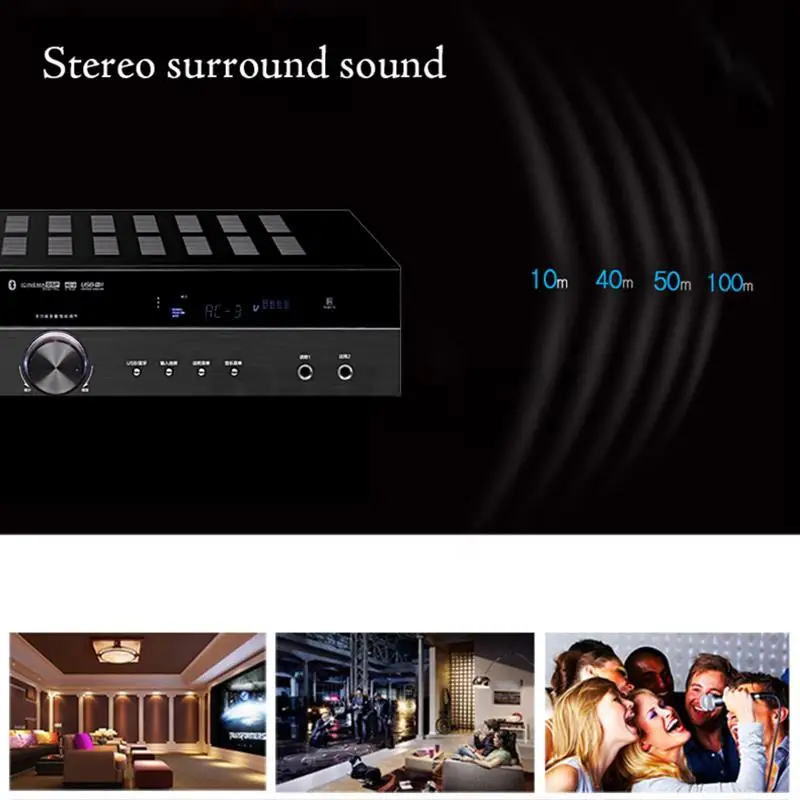 Amplificador Hifi de fiebre de alta potencia 5,1, Subwoofer de sonido envolvente de 300W, altavoz de 4-16Ω, Bluetooth 5,0, escenario, boda, KTV, uso doméstico - imagen 3